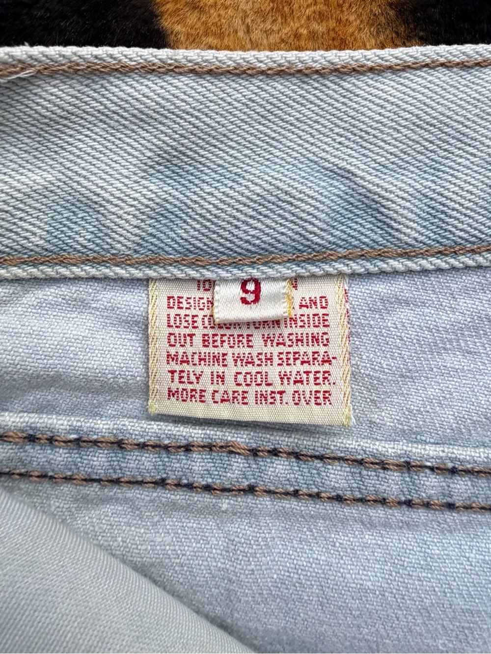 Vintage 90’s Calvin Klein High Waisted Light-wash Denim Cutoff Jean Shorts - Picture 5 of 7